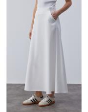 beyaz cepli kloş etek 2