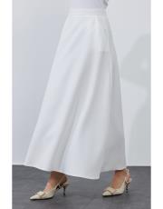 beyaz cepli kloş etek 4