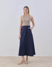 lacivert cepli kloş etek