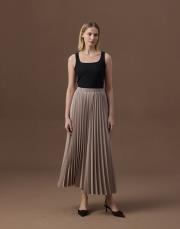 bej double plisoley etek