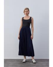 lacivert double plisoley etek 5