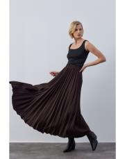 acı kahve double plisoley etek 2