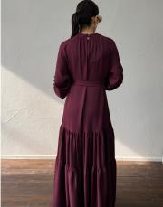 bordo begonya brit elbise 4