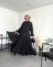 siyah begonya brit elbise