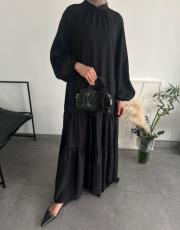 siyah begonya brit elbise 4