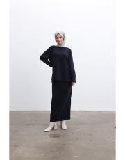 lacivert triko kalem etekli takım