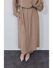 bej mevsimlik krep trenç 5