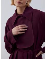 bordo mevsimlik krep trenç 5