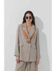 bej bol formlu blazer takım 2