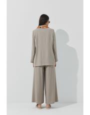 bej bol formlu blazer takım 4