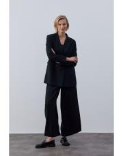 siyah bol formlu blazer takım 2