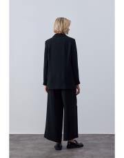 siyah bol formlu blazer takım 4