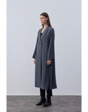 füme krep kruvaze uzun kap 3