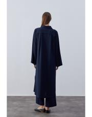 lacivert krep kruvaze uzun kap 7