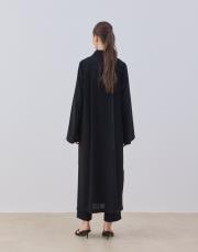 siyah krep kruvaze uzun kap 4