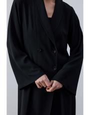 siyah krep kruvaze uzun kap 7