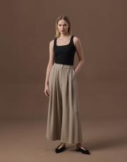 bej krep bol pantolon