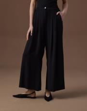 siyah krep bol pantolon 3