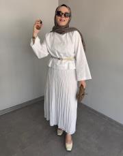 beyaz kraşlı etekli takım 5