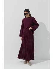 bordo kraşlı etekli takım 3