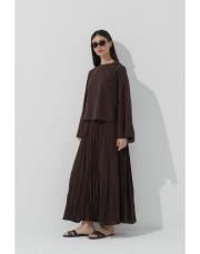 acı kahve kraşlı etekli takım 3