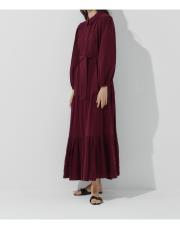 bordo müslin elbise 5