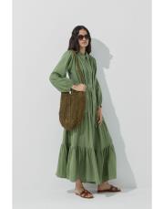 mint yeşili müslin elbise