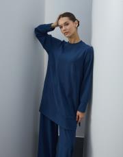 açık lacivert triko bol formlu takım