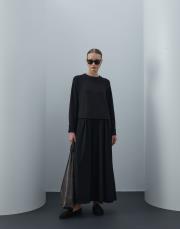 siyah sweat formlu teknik elbise