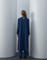 açık lacivert triko kapaklı bol form takım 3