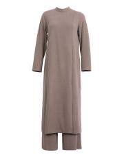 vizon triko kapaklı bol form takım