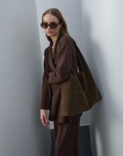 acı kahve triko kimono takım 3