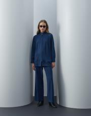 açık lacivert triko fermuarlı bol takım 2