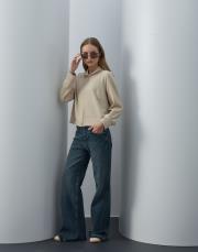 bej triko fermuarlı kısa sweat 2