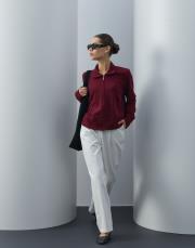 bordo triko fermuarlı kısa sweat 3