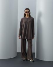 acı kahve modal nervür dikişli takım 2