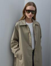 yeşil kemerli uzun trençkot 2