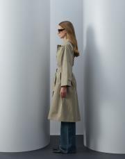 yeşil kemerli uzun trençkot 3