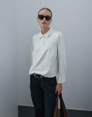 beyaz vatkalı polo sweat