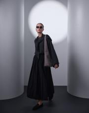 füme fular detaylı bluz 2