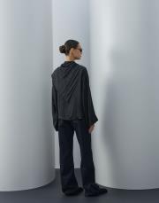 füme fular detaylı bluz 3