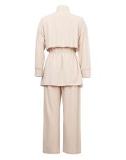 bej örme bağcık detaylı takım 2