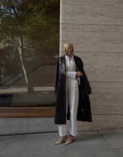 beyaz koton pileli pantolon