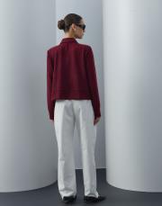 beyaz koton pileli pantolon 4