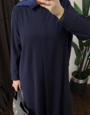 lacivert triko uzun tunik 2