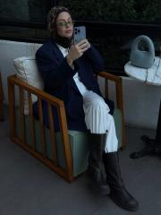 lacivert koton blazer ceket 5