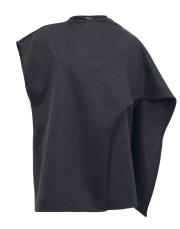 füme yün karışımlı panço