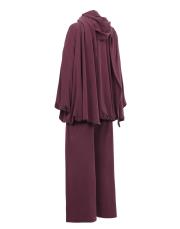 bordo örme şal detaylı takım 6