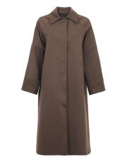 kahverengi yün karışımlı kaban