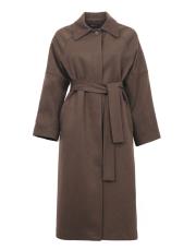 kahverengi yün karışımlı kaban 2